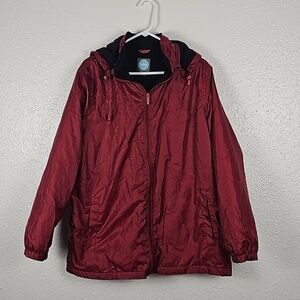 TOTES Women's Large Maroon Three Season Fleece Lined Jacket
